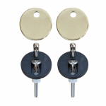 Heritage Bathrooms Soft Close Quick Release Toilet Seat & Cover Walnut With Brushed Brass Hinges TSWAL104SSC