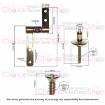 Keramag Preciosa Toilet Seat Hinge Set 598200000