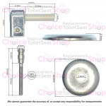 Gala Jazz Standard Close Fixed Toilet Seat Hinge Set 5420500