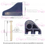 Celmac DPP2 Bottom Fixing Universal Plastic Toilet Seat Hinge Set Blue DPP2-BLU
