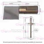 AXA X-Tre Soft Close Toilet Seat Hinge & Fixing Set CN220590