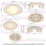 Villeroy & Boch Solaya Toilet Seat and Cover Buffer Set Grey 92209200
