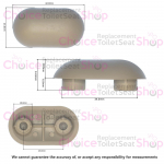 Villeroy & Boch Sunberry PurAir Toilet Seat & Cover Buffer Set Grey 92208400