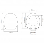 Roper Rhodes Neutron Soft Close Quick Release Toilet Seat & Cover White 8901WSC-SF