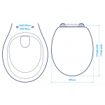 Croydex Lene Flexi-Fix Soft Close Quick Release Wooden Toilet Seat & Cover Matt Black WL601121H