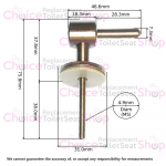 Ideal Standard White Range New Style Toilet Seat Hinges Post Nov 08 EV28467