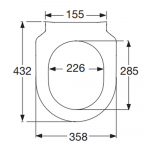 Villeroy & Boch Architectura Round Slimline Standard Close Toilet Seat & Cover White 9M706101