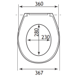 Eastbrook Loire Deluxe Standard Close Toilet Seat & Cover White 50.001