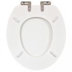 Heritage Bathrooms Soft Close Quick Release Toilet Seat & Cover Chantilly With Brushed Nickel Hinges TSCHA103SC