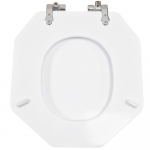Imperial Bathrooms Astoria Original Soft Close Toilet Seat & Cover White With Chrome Hinges XA50000110NSB