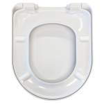 Olympia Clear Soft Close Quick Release Toilet Seat & Cover White C4CN