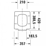 Duravit Viu Compact Soft Close Quick Release Toilet Seat & Cover White 0021290000