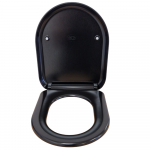 Euroshowers Rainbow D One Soft Close Quick Release Toilet Seat & Cover Black 86513