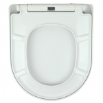 EuroShowers ONE Short D Soft Close Toilet Seat & Cover White 88210