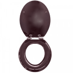 Burlington Wood Soft Close Toilet Seat & Cover High Gloss Mahogany S17