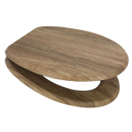 EuroShowers MDF Standard Close Toilet Seat & Cover Rustic Oak 82998