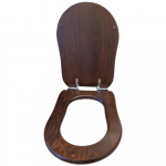Flaminia Efi Soft Close Toilet Seat & Cover Solid Wood Walnut 23N/CR
