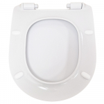 FixRite D-Line Thin Middle Fit Soft Close Toilet Seat & Cover White FR128100