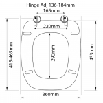 Dolomite Rio Standard Close Alternative Toilet Seat & Cover White CH.506387