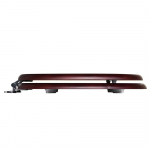 Choice Standard Close Solid Wood Mahogany Effect Toilet Seat & Cover With Chrome Hinges CH.506349
