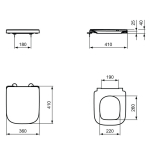Ideal Standard i.Life S Slim Soft Close Quick Release Toilet Seat & Cover T473701