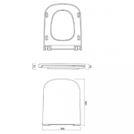 Cersanit Caspia Slimline Soft Close Toilet Seat & Cover White K98-0145