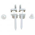 Bemis Jersey Standard Close Toilet Seat Hinge Set White HGHH7250000
