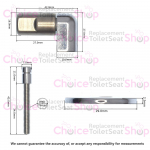 Gala Eos Soft Close Toilet Seat Hinge Set (Pre 2024) 5382700