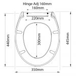 Falerii Thermae Standard Close Toilet Seat & Cover Polyester Resin Colour Options S323P01/E