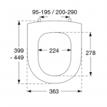 Pressalit Objecta D Polygiene Standard Close Bottom Fixing Toilet Seat Without Cover White 171011-BR7999