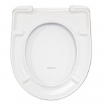 Twyford E100 Round Standard Close Toilet Seat & Cover With Plastic Bottom Fix Hinge White E17810WH