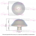 Shires Iril/Nemea Toilet Seat & Cover Buffer Set White T203200