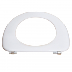 Pressalit 2000 Standard Close Bottom Fixing Toilet Seat Without Cover White 49000-UN3999