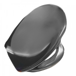 Pressalit T 2 Standard Close Bottom Fixing Toilet Seat & Cover Black 316001-UN3999