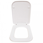 Lecico Cleo Square Soft Close Quick Release Toilet Seat & Cover White CLESTSCSQWH