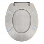 EuroShowers MDF Standard Close Toilet Seat & Cover White Ash 82994