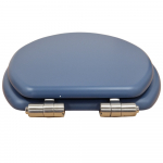 Heritage Bathrooms Soft Close Quick Release Toilet Seat & Cover Maritime Blue With Brushed Nickel Hinges TSMBL103SC