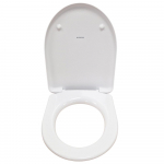 Twyford E100 Round Standard Close Toilet Seat & Cover With Plastic Bottom Fix Hinge White E17810WH