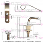 Ideal Standard Studio Toilet Seat Hinge Set Chrome EV152AA