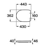 Roca Debba Round Supralit Standard Close Toilet Seat & Cover White 801B2000B