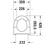 Duravit No.1 Compact Soft Closure Toilet Seat and Cover White 0026190000