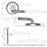 Villeroy & Boch Stratos Standard Close Toilet Seat Hinge Set 99450161