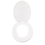 Premier Ryther Moulded Wood Standard Close Toilet Seat & Cover White NTS303
