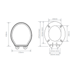 Tavistock Marston Slim Soft Close Quick Release Wooden Toilet Seat & Cover Black With Chrome Hinges DC4051-SF