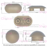 Villeroy & Boch Sunberry PurAir Toilet Seat & Cover Buffer Set Grey 92208400