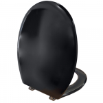 Choice Universal PRO Standard Close Toilet Seat & Cover With Metal Hinge Black CH.4100CP-BLACK
