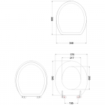 Burlington Carbamide Soft Close Toilet Seat and Cover White S18