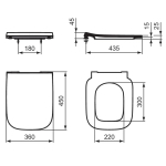 Ideal Standard i.Life A Slim Soft Close Toilet Seat & Cover White T481301