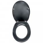 Pressalit T 2 Standard Close Bottom Fixing Toilet Seat & Cover Black 316001-UN3999