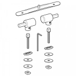 Keramag Renova Nr.1 Plan Soft Close Toilet Seat Hinge Set 598157000